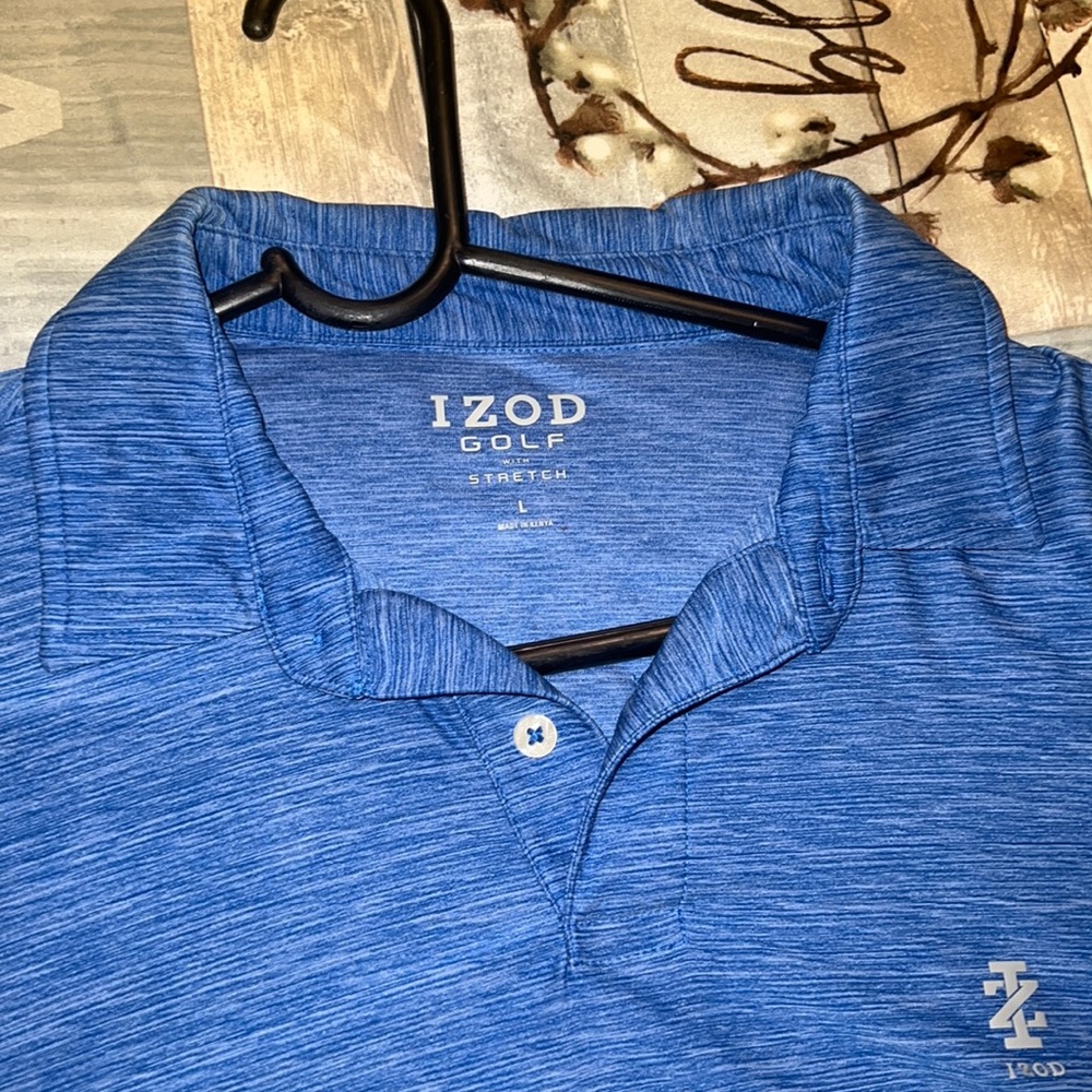 Blue golf shirt
